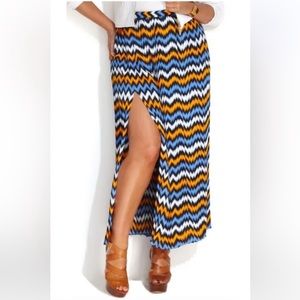 MICHAEL MICHAEL KORS Ikat Print Pleated Maxi Skirt